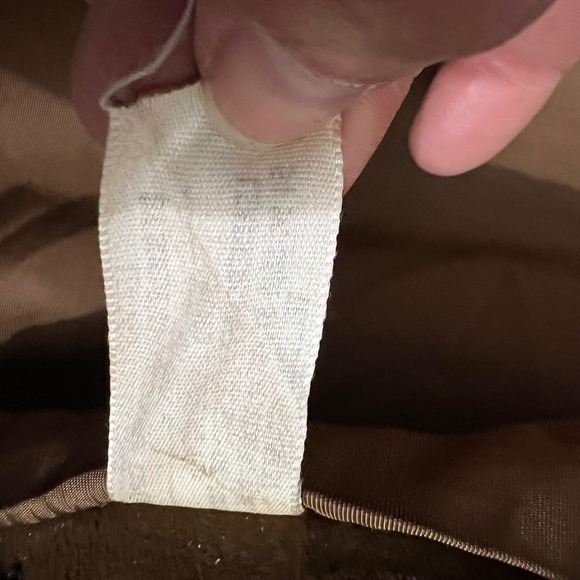 Vintage Brown Suede Trench Coat With White Fur Collar Belted 70s Penny Lane M - Picture 8 of 12